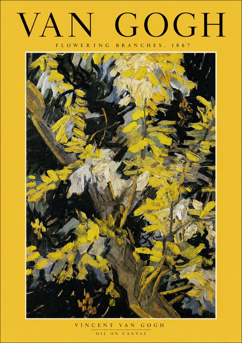 Van Gogh Flowering Branches, 1887 No2 - Plakat