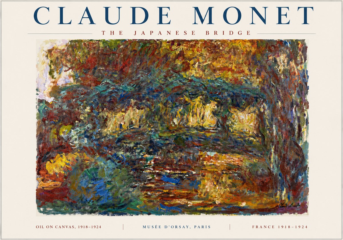 Monet The Japanese Bridge I No4 - Plakat