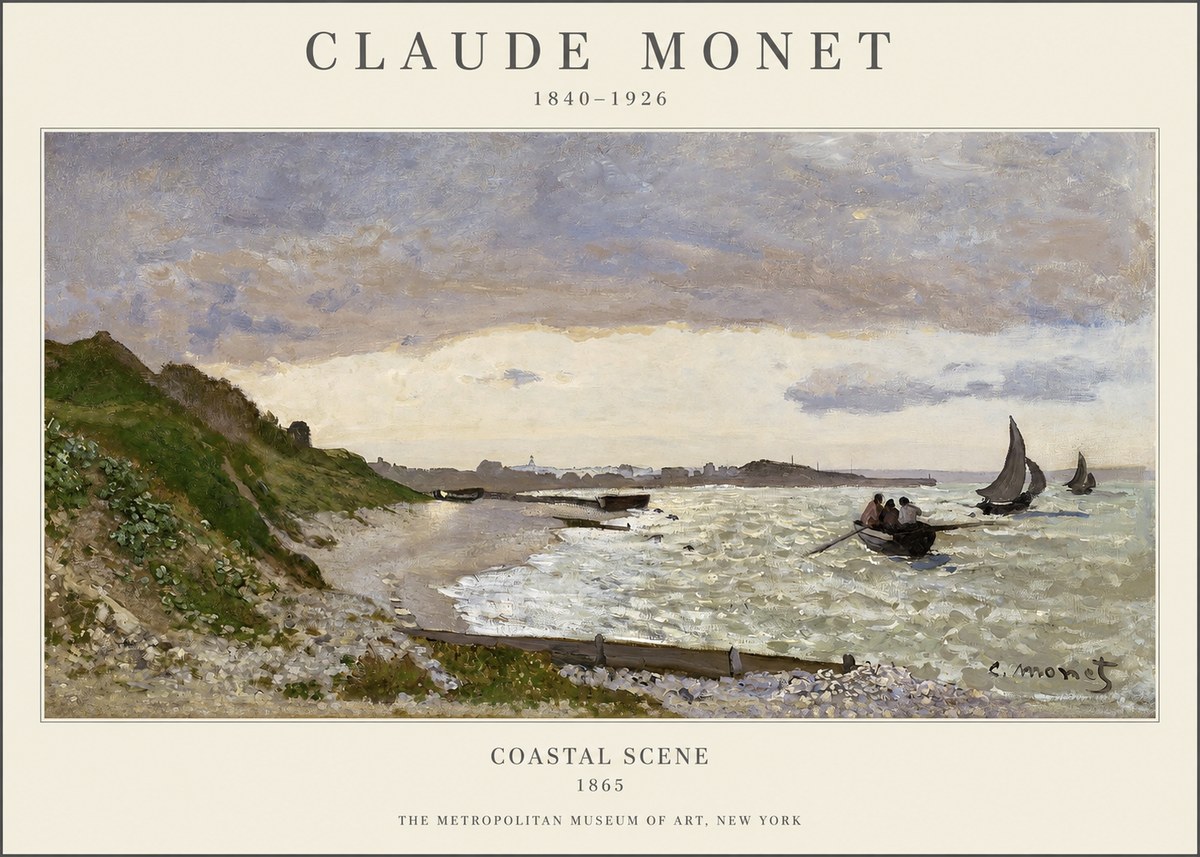 Monet Coastal Scene No1 - Plakat