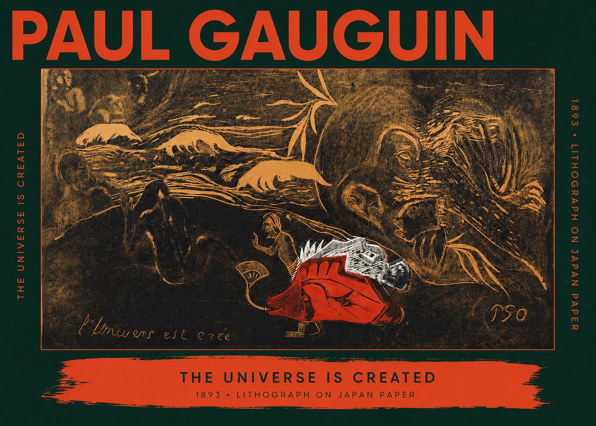 Paul Gauguin The Universe Is Created III No2 - Plakat