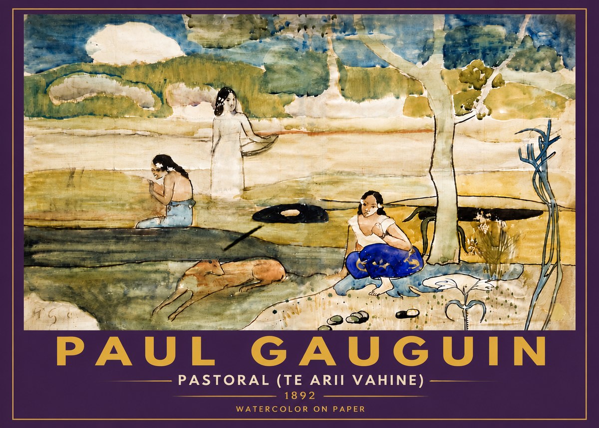 Paul Gauguin Pastoral (Te Arii Vahine) No6 - Plakat