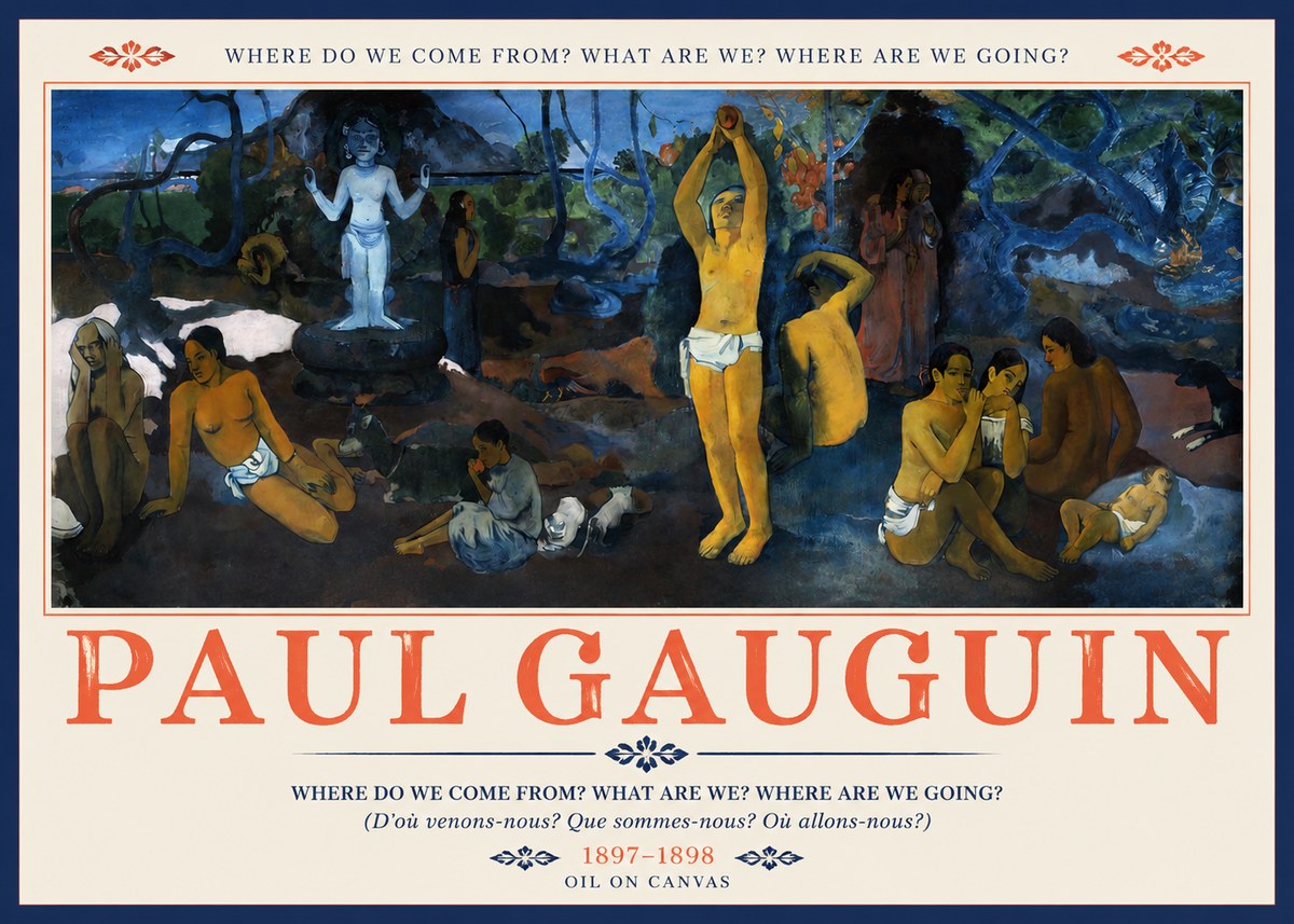 Paul Gauguin D'où Venons Nous? Que Sommes Nous? Où Allons Nous? No3 - Plakat