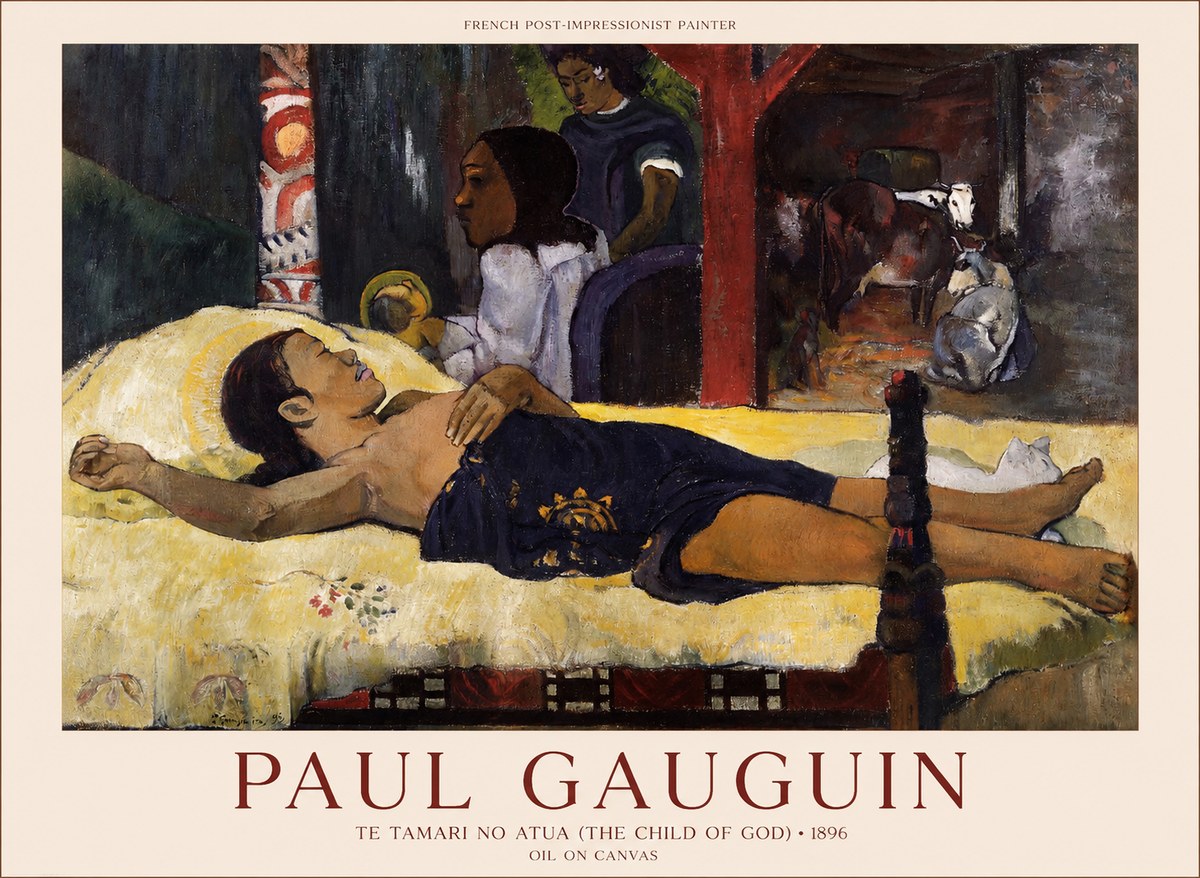 Paul Gauguin Te Tamari No Atua (the Young Man and Death) No5 - Plakat