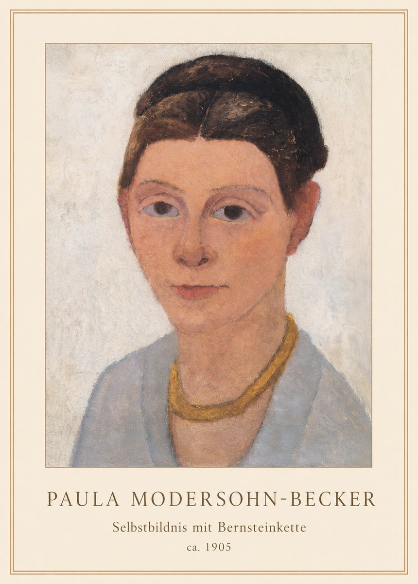 Paula Modersohn-Becker Selbstbildnis Mit Bernsteinkette No3 - Plakat