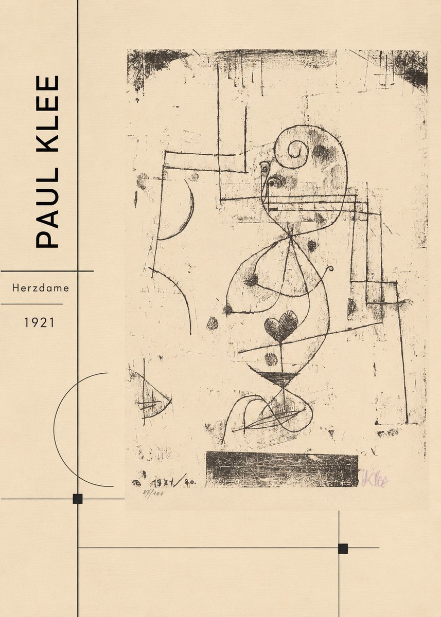 Paul Klee Herzdame No2 - Plakat