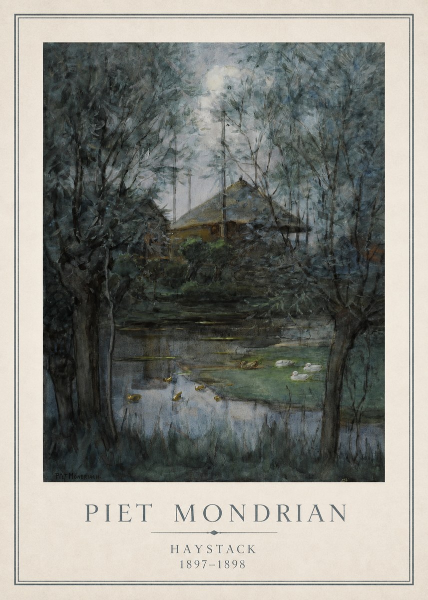 Piet Mondrian Haystack No1 - Plakat