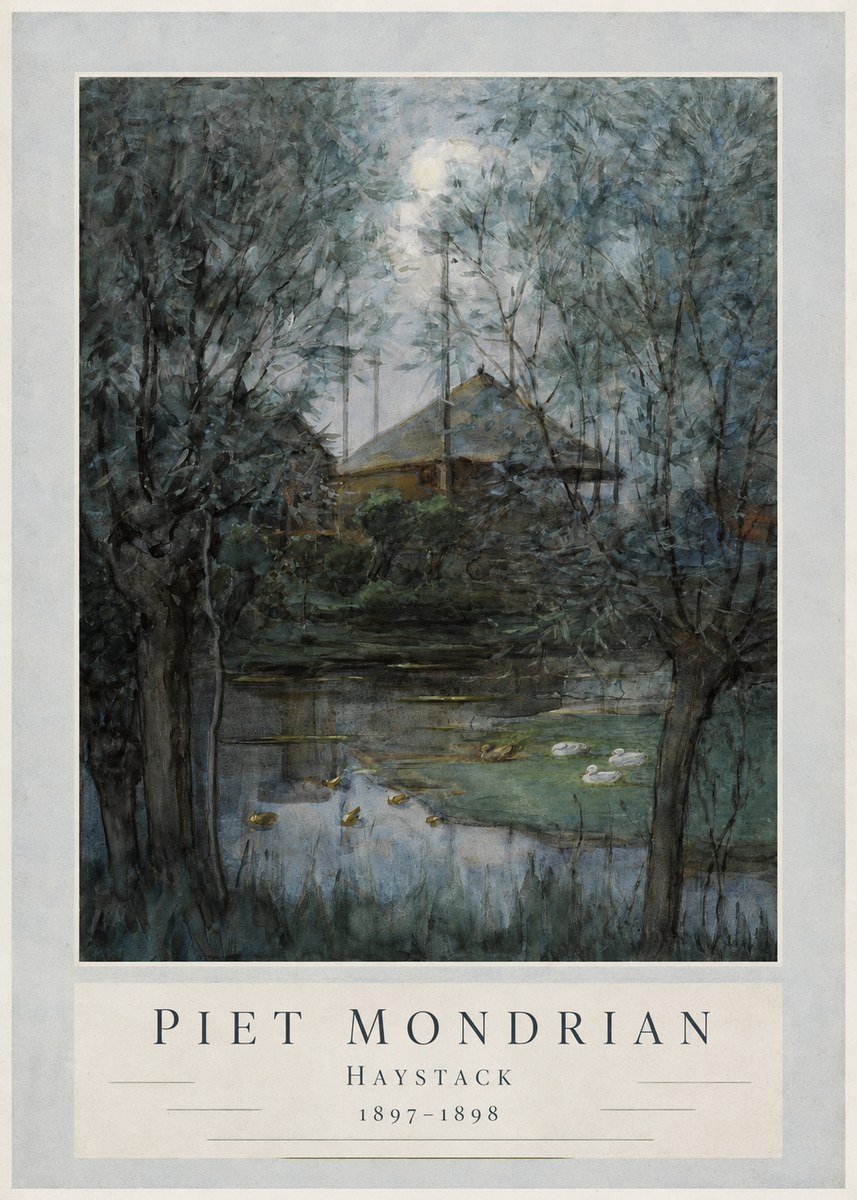 Piet Mondrian Haystack No3 - Plakat