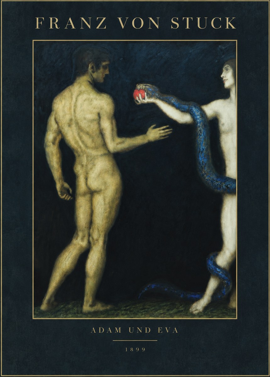 Franz von Stuck Adam Und Eva No3 - Plakat