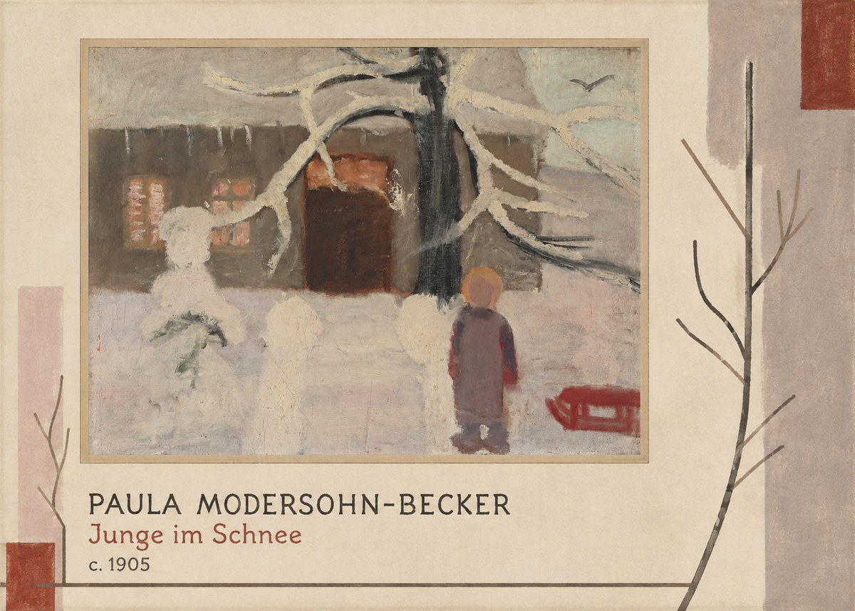 Paula Modersohn-Becker Junge Im Schnee No3 - Plakat