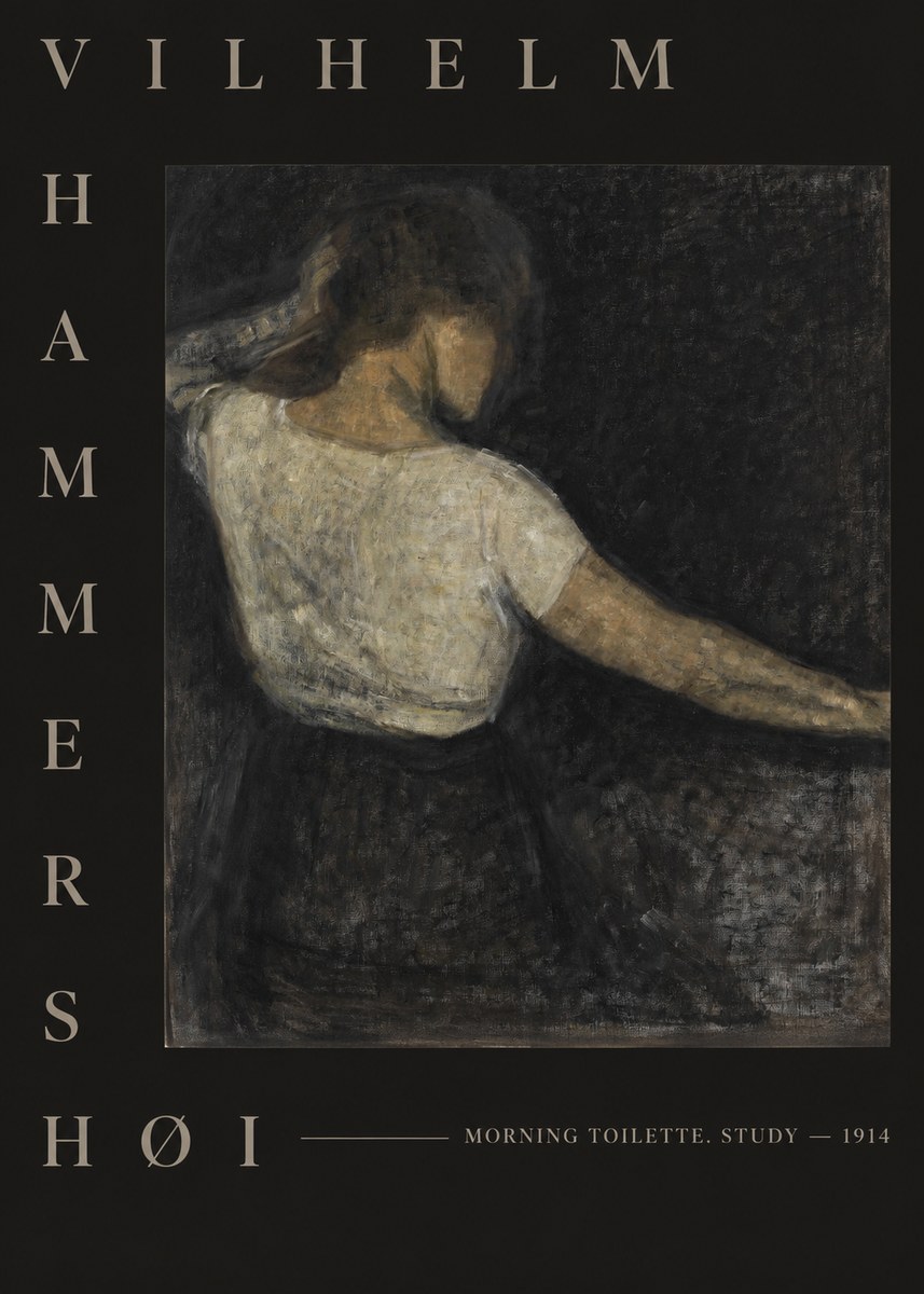 Vilhelm Hammershøi Morning Toilette. Study No5 - Plakat