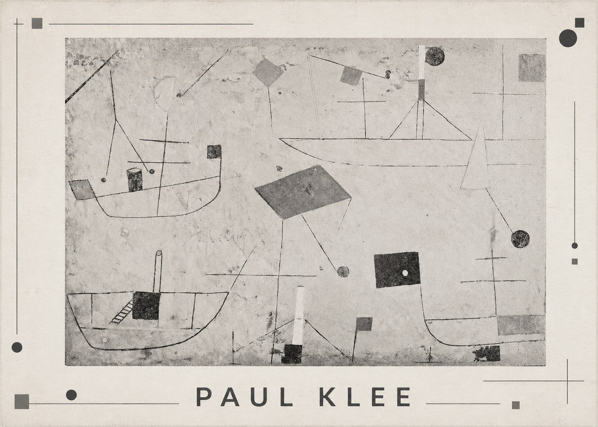 Paul Klee Seascape with Boats No1 - Plakat