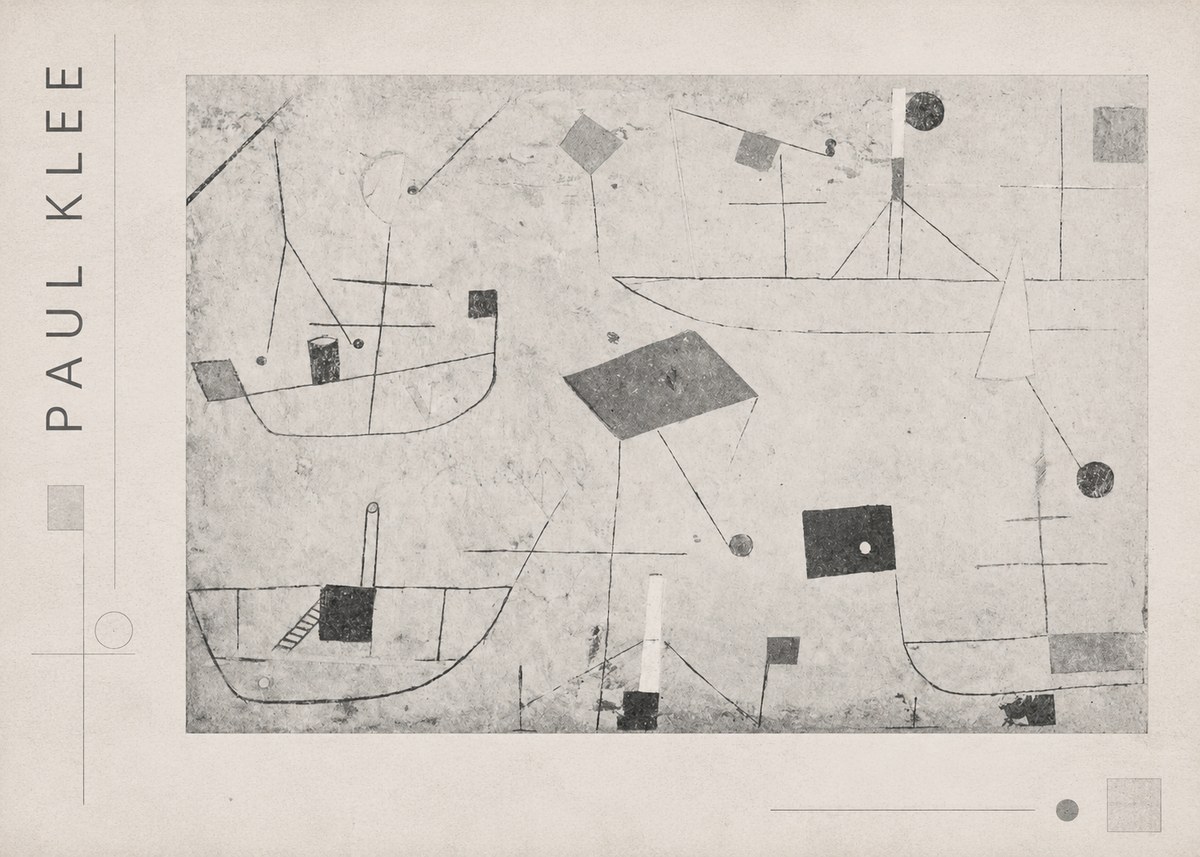 Paul Klee Seascape with Boats No4 - Plakat