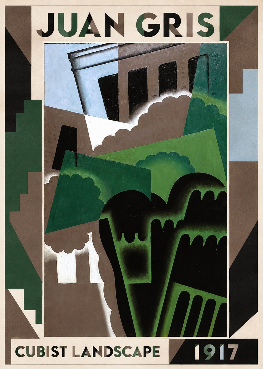 Juan Gris Cubist Landscape No1 - Plakat