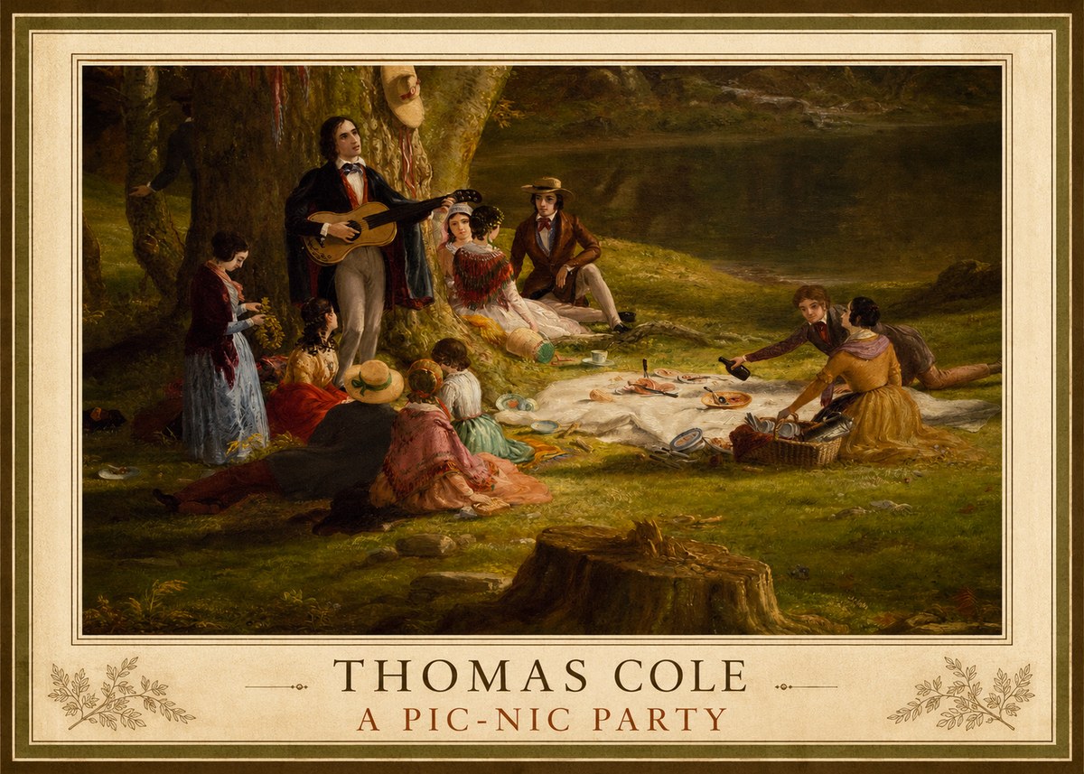 Thomas Cole A Pic-nic Party No4 - Plakat