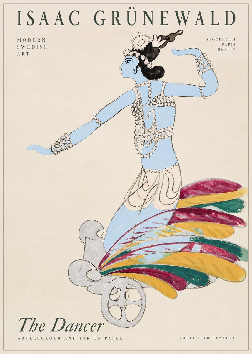 Isaac Grünewald Dancer on a Chariot No2 - Plakat