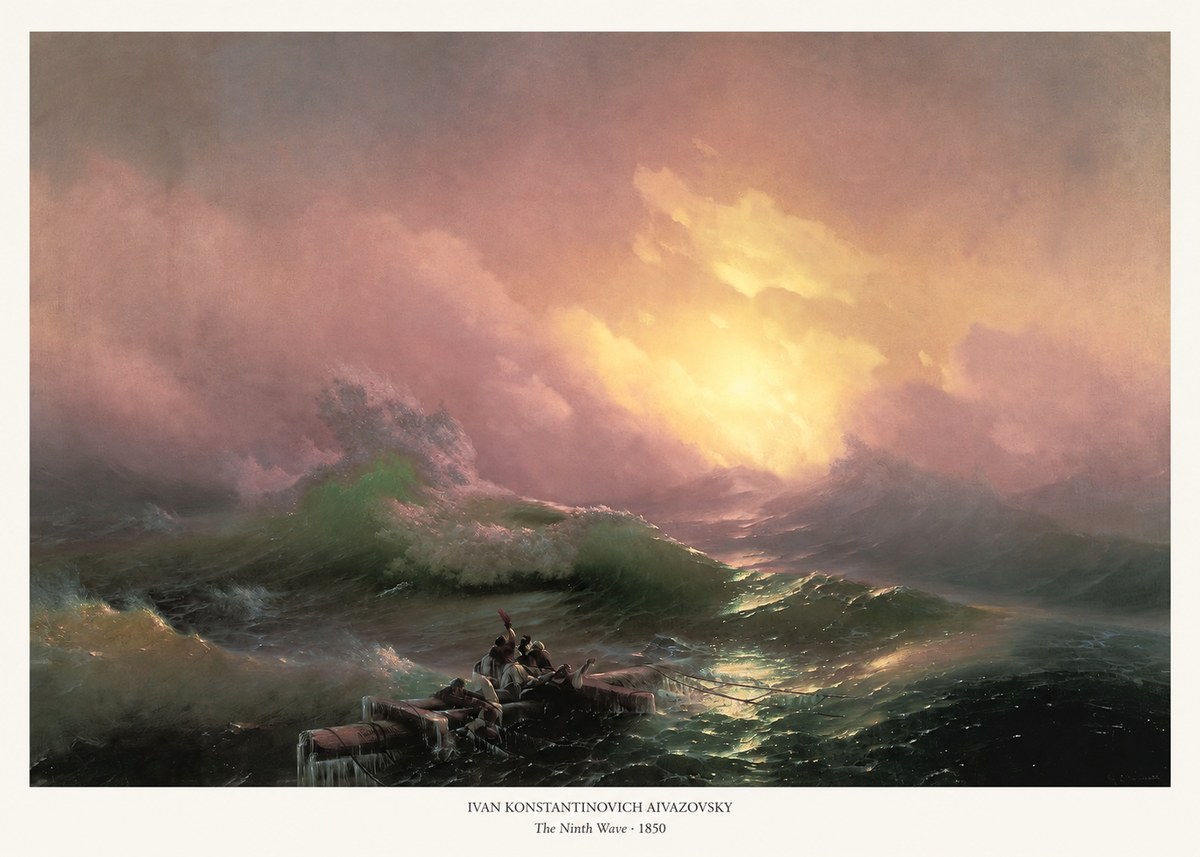 Ivan Konstantinovich Aivazovsky The Ninth Wave II No5 - Plakat