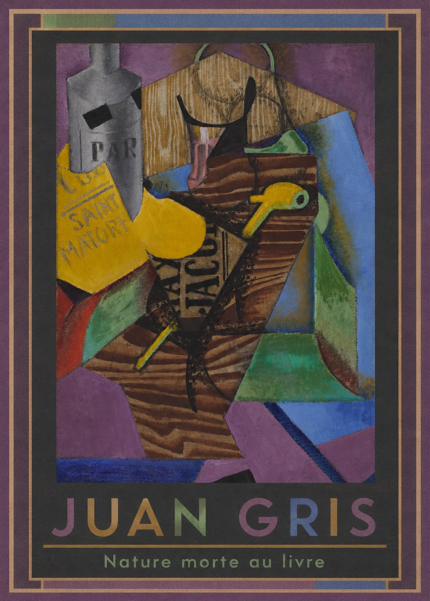 Juan Gris Nature Morte Au Livre No1 - Plakat