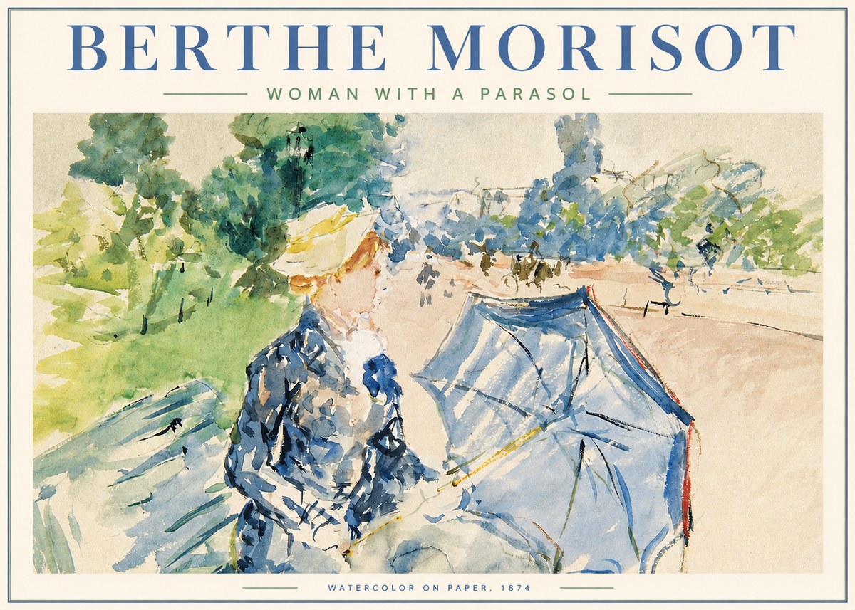 Berthe Morisot Woman with a Parasol No3 - Plakat