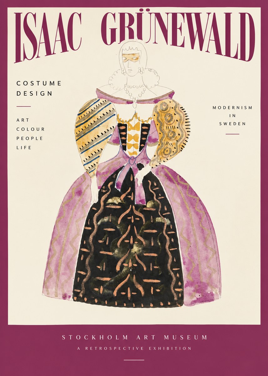 Isaac Grünewald Costume Design V No3 - Plakat