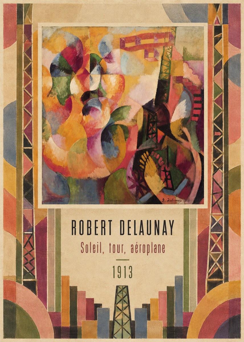 Robert Delaunay Soleil, Tour, Aéroplane No3 - Plakat