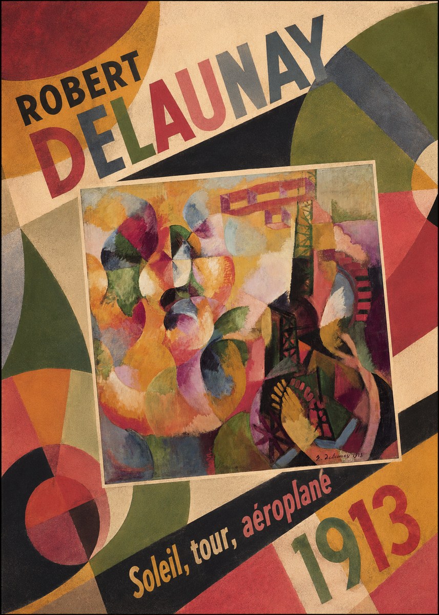 Robert Delaunay Soleil, Tour, Aéroplane No6 - Plakat