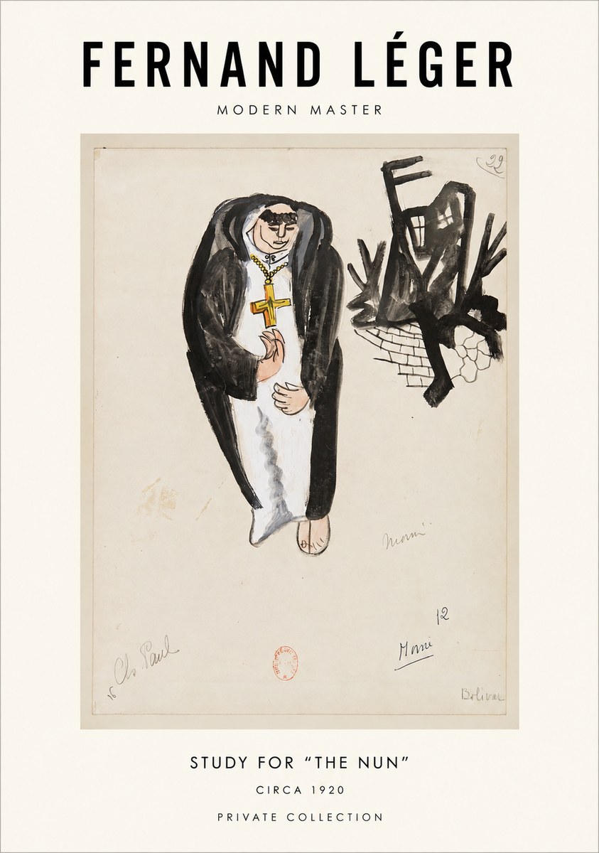 Fernand Léger Study for "the Nun" No1 - Plakat