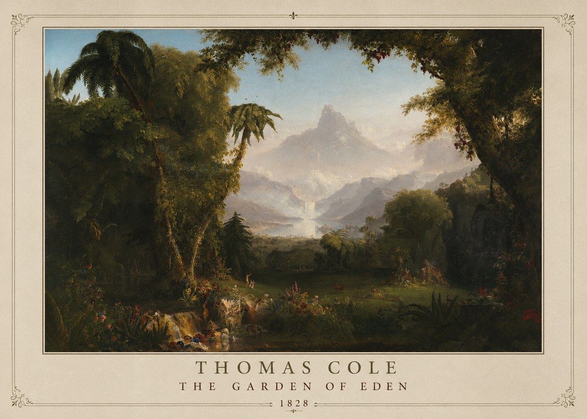 Thomas Cole The Garden of Eden I No1 - Plakat