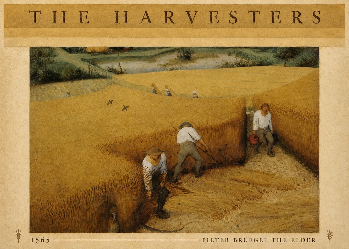 Pieter Bruegel The Harvesters IV No6 - Plakat