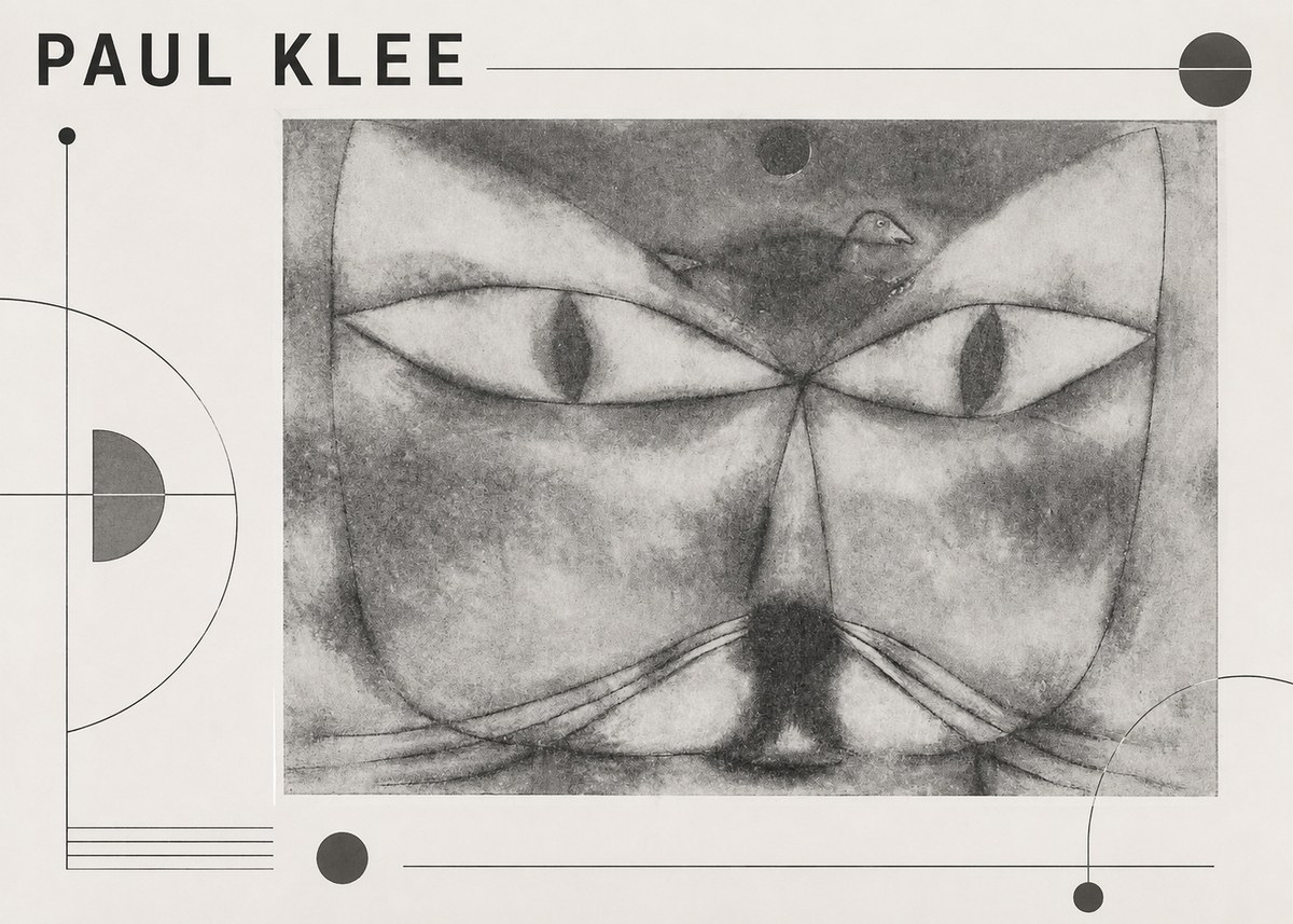 Paul Klee Cat and Bird No3 - Plakat