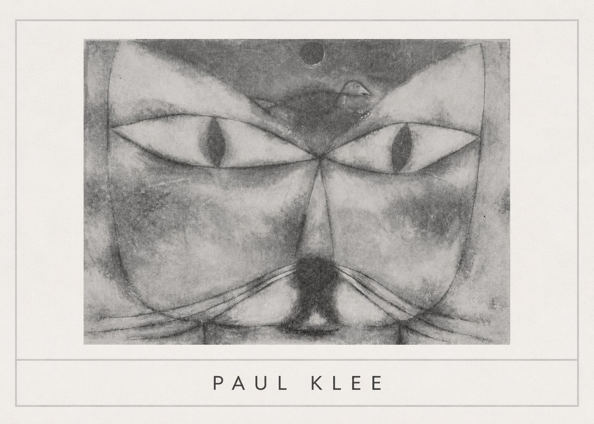 Paul Klee Cat and Bird No5 - Plakat