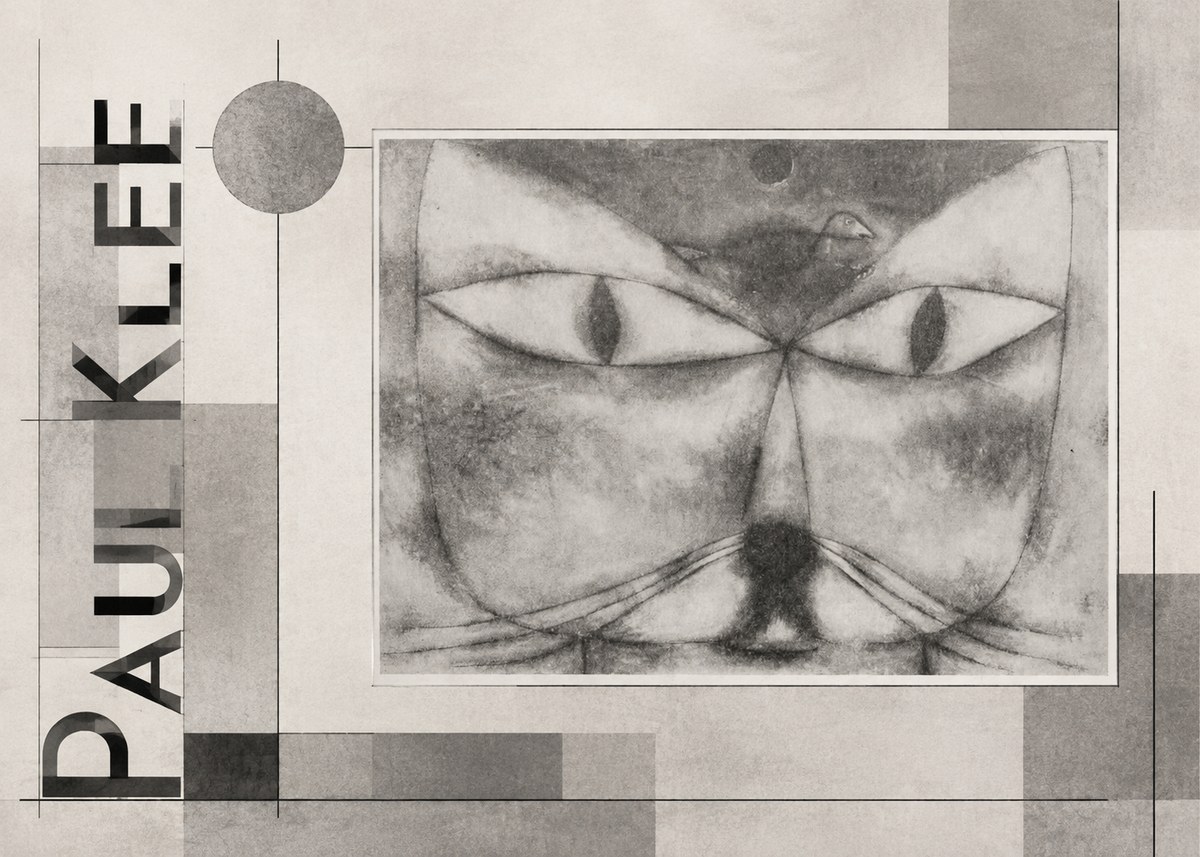 Paul Klee Cat and Bird No6 - Plakat