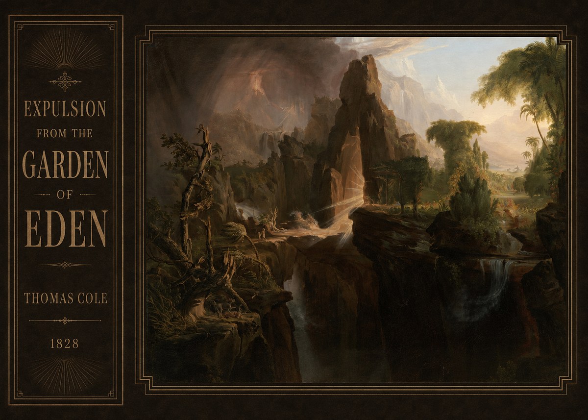 Thomas Cole Expulsion from the Garden of Eden I No2 - Plakat