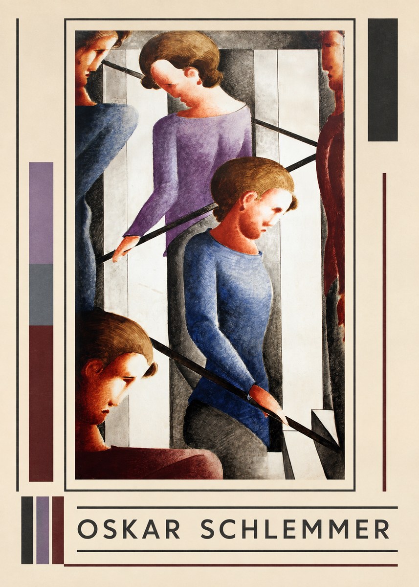 Oskar Schlemmer Staircase Figures I No1 - Plakat