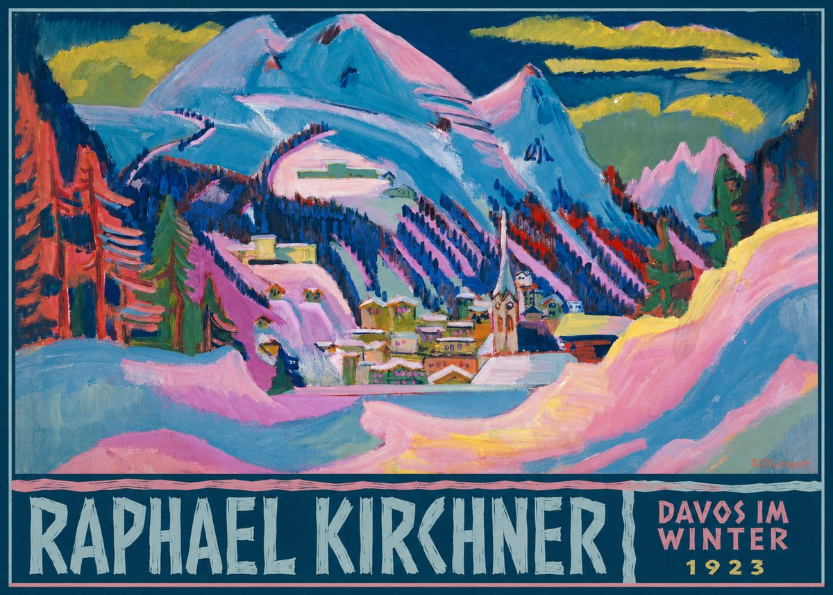 Raphael Kirchner Davos Im Winter No6 - Plakat