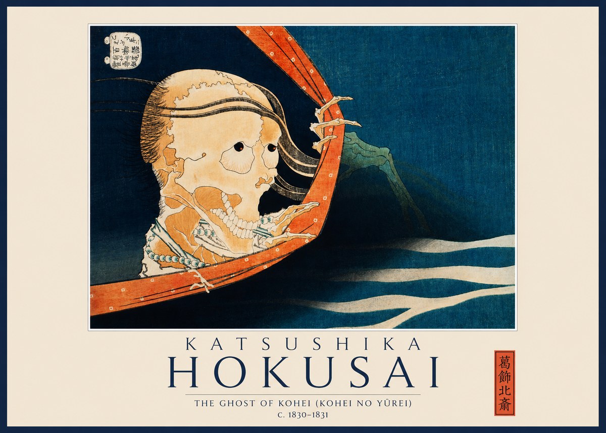 Katsushika Hokusai The Ghost of Kohei (Kohei No Yūrei) No1 - Plakat
