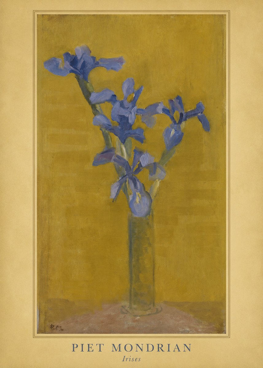 Piet Mondrian Irises No3 - Plakat
