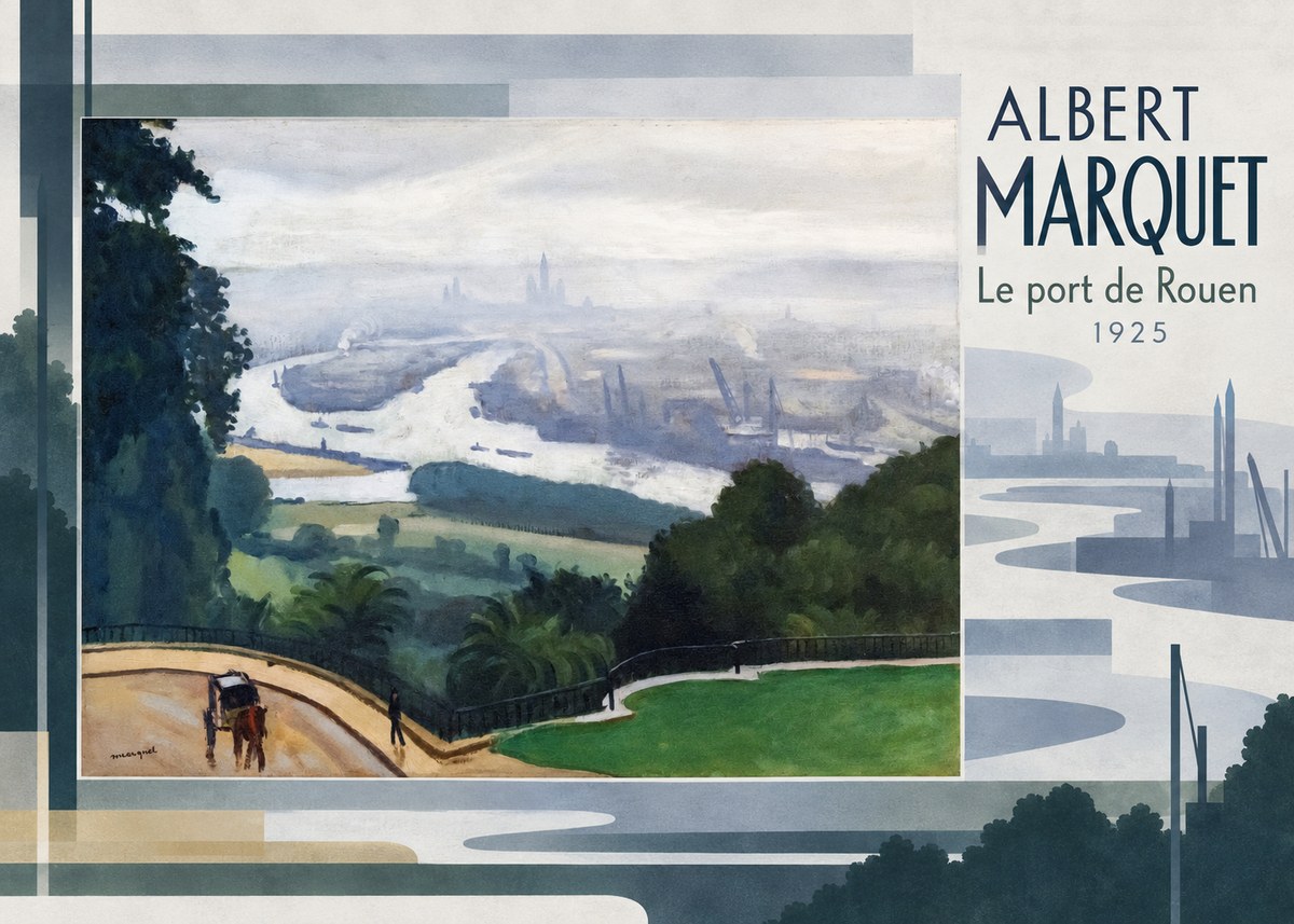 Albert Marquet Le Port De Rouen No5 - Plakat