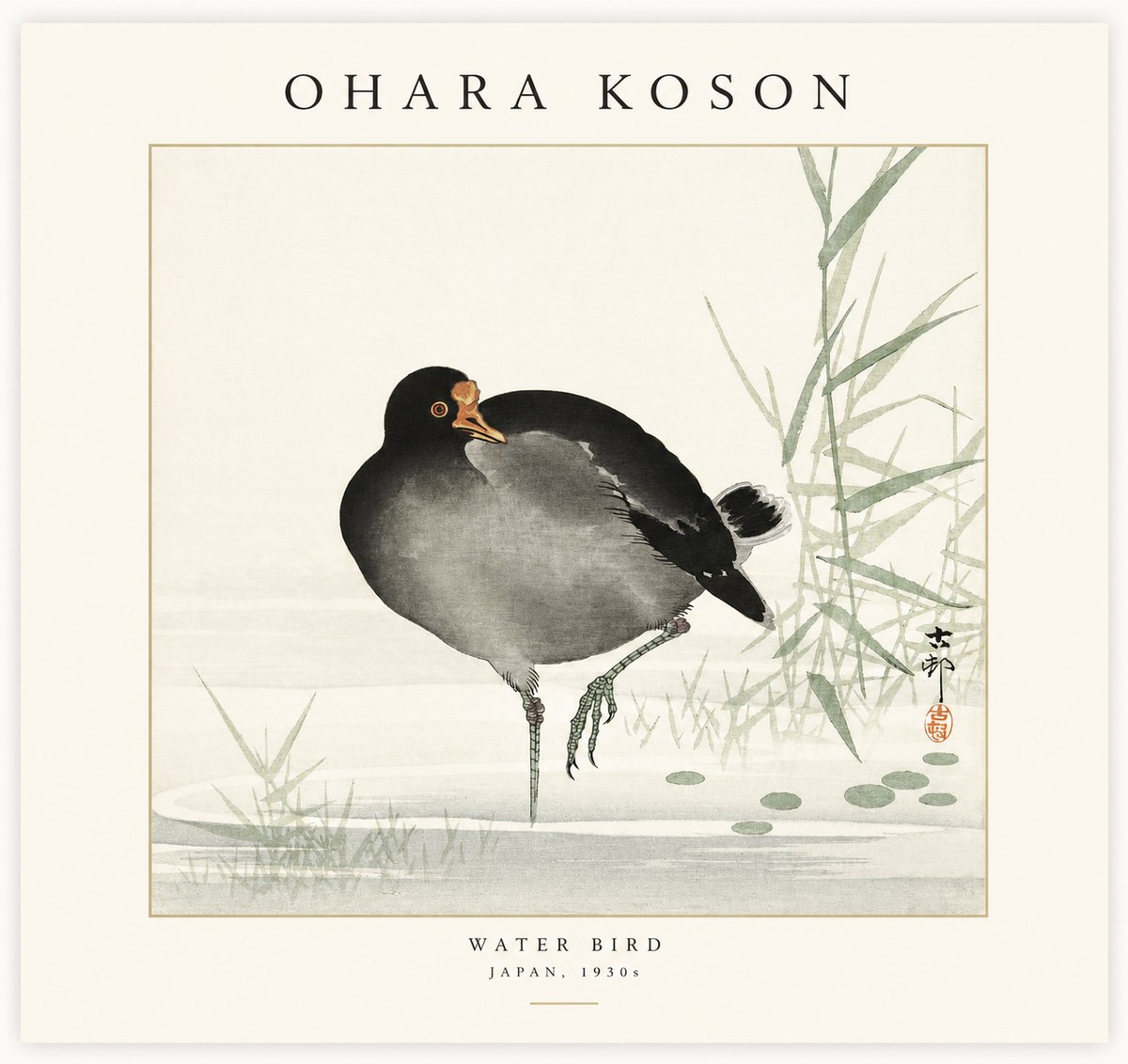 Ohara Koson Water Bird No1 - Plakat