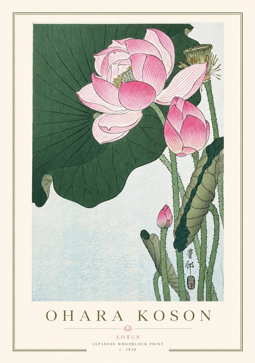 Ohara Koson Lotus II No3 - Plakat