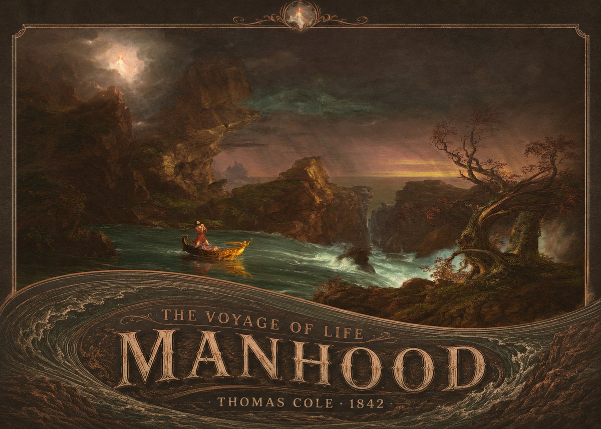 Thomas Cole The Voyage of Life: Manhood I No5 - Plakat