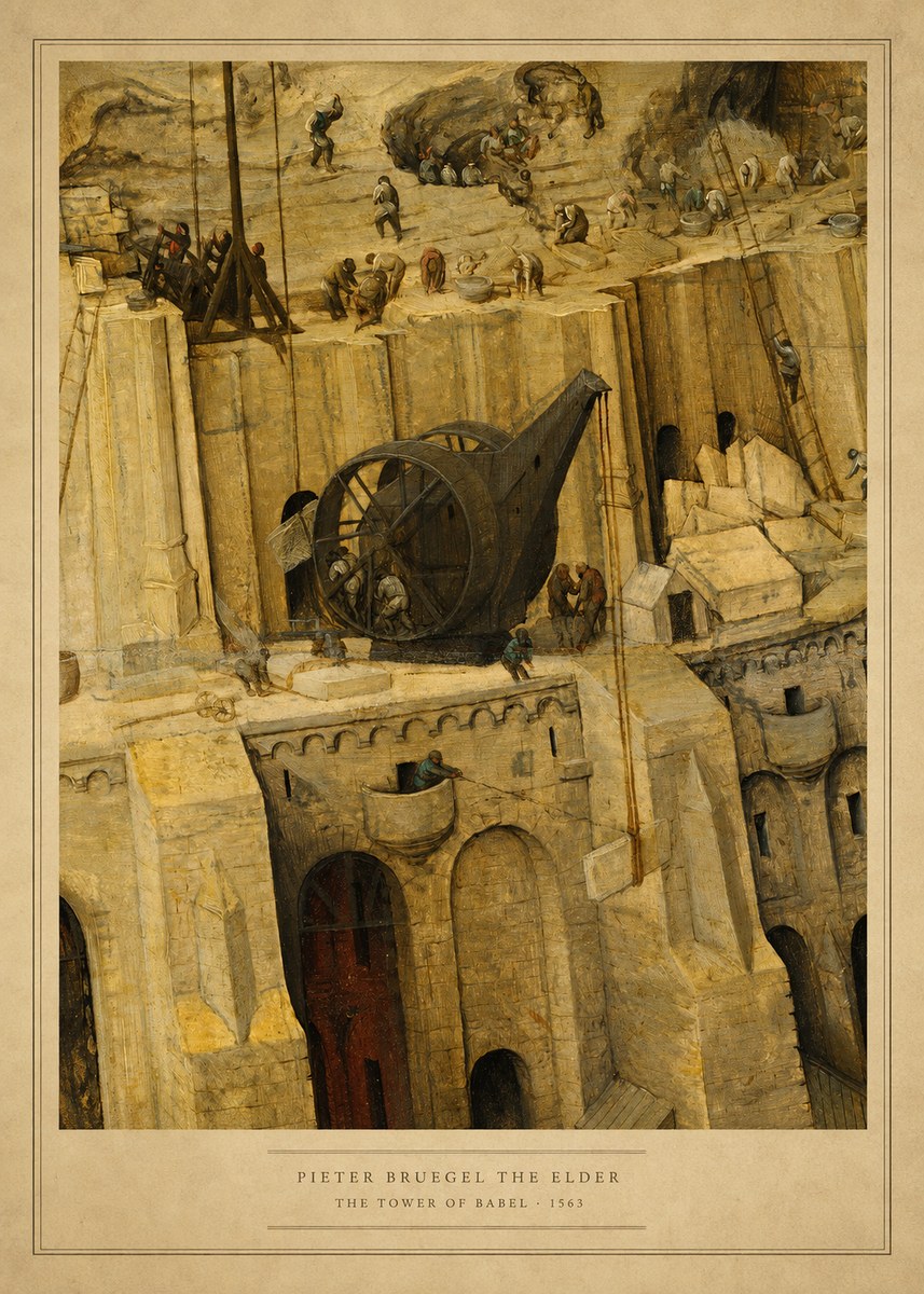 Pieter Bruegel The Tower of Babel VII No5 - Plakat