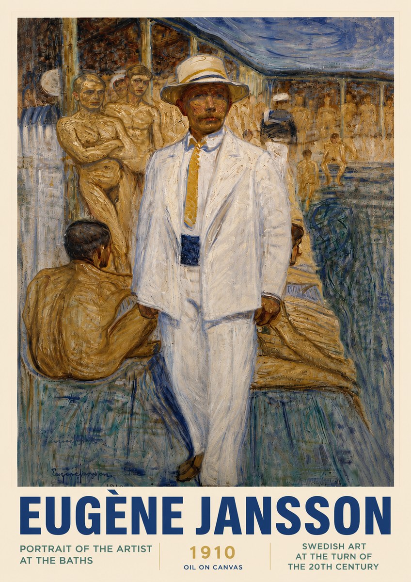 Eugène Jansson Portrait of the Artist at the Baths No4 - Plakat