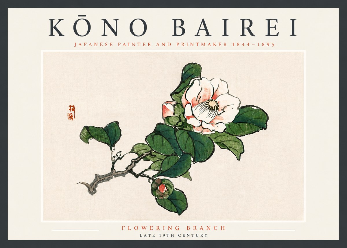 Kōno Bairei Flowering Branch No4 - Plakat