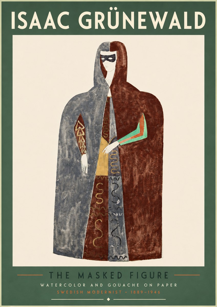 Isaac Grünewald The Masked Figure No4 - Plakat