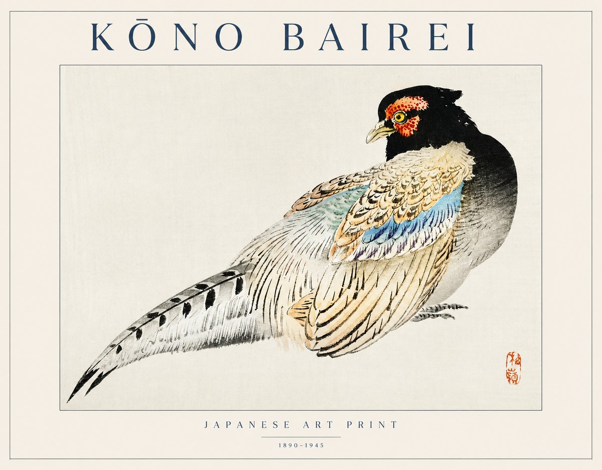 Kōno Bairei Pheasant No1 - Plakat