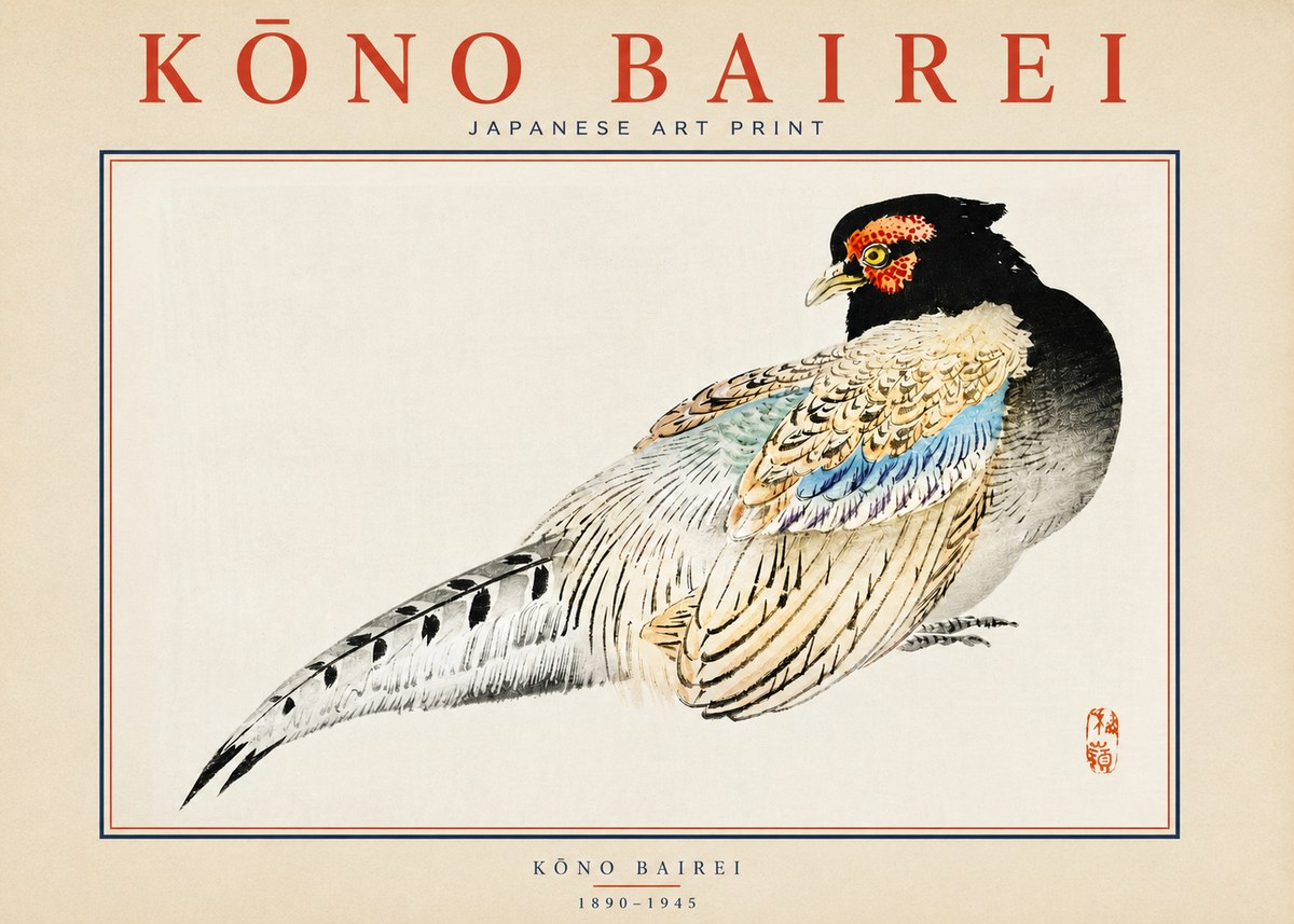 Kōno Bairei Pheasant No2 - Plakat