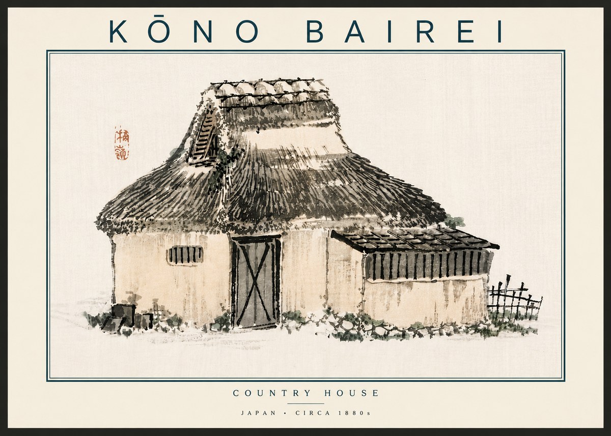Kōno Bairei Country House No6 - Plakat
