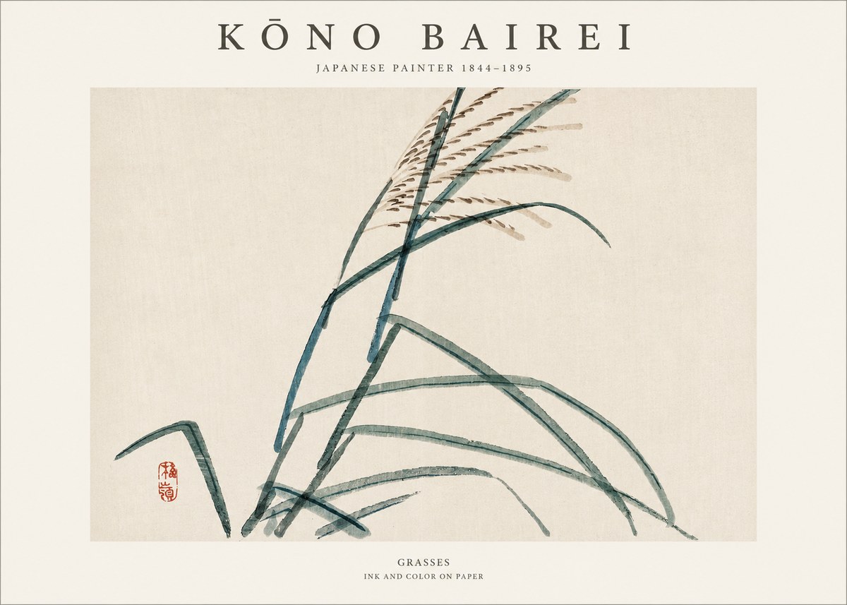 Kōno Bairei Grasses No1 - Plakat