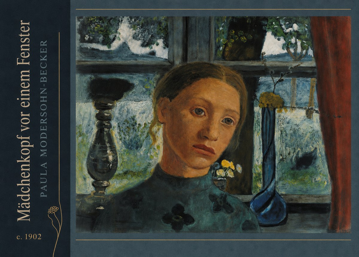 Paula Modersohn-Becker Mädchenkopf Vor Einem Fenster No2 - Plakat