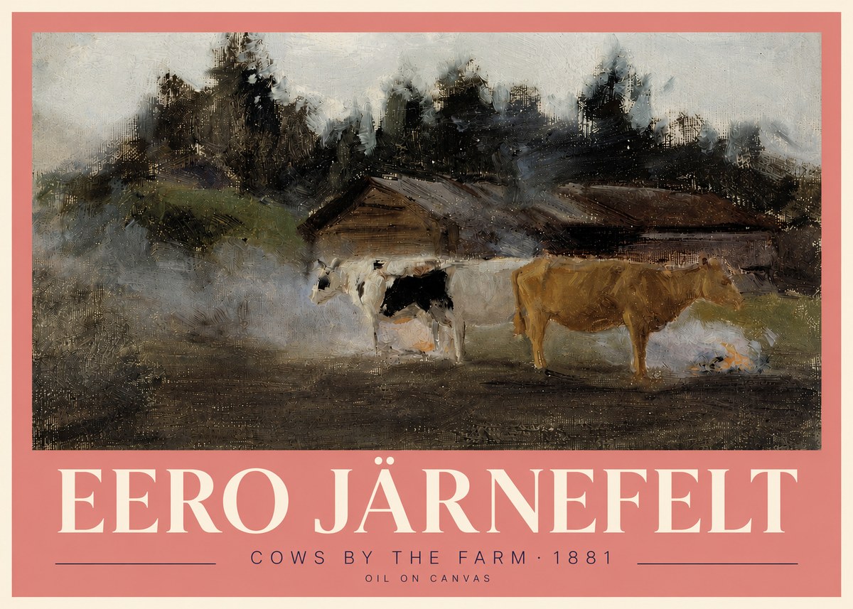 Eero Järnefelt Cows by the Farm · 1881 No3 - Plakat